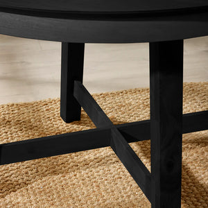 CLOSE UP OF A BLACK DINING TABLE LEGS 