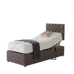Adjustable Bed with mattress and headboard on a white background