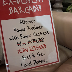 Ex-Display La-Z-Boy Alfreton Power Reclining Chair + Power Headrest