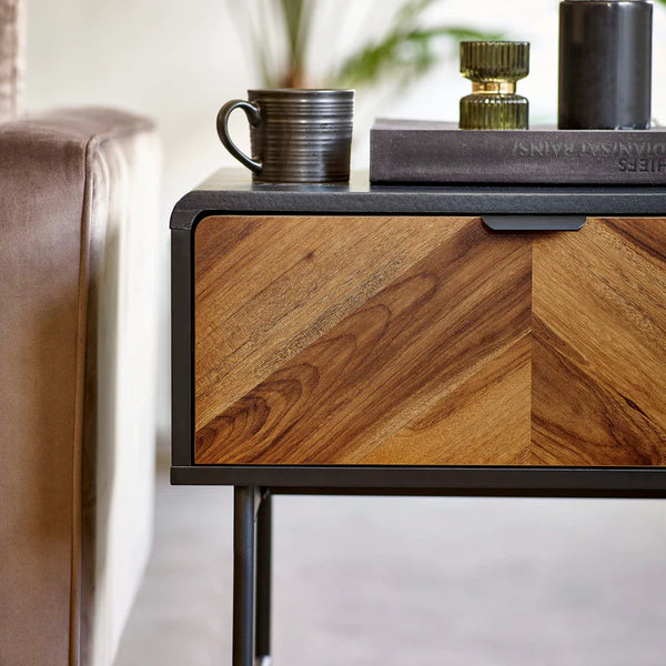 Alvern side table drawer  detail