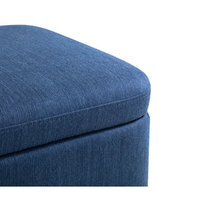 Blue ottoman on a white background