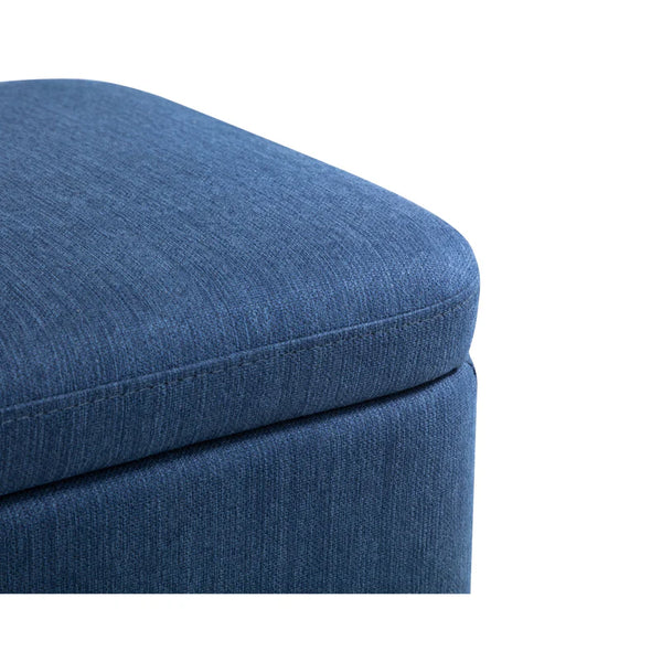Blue ottoman on a white background