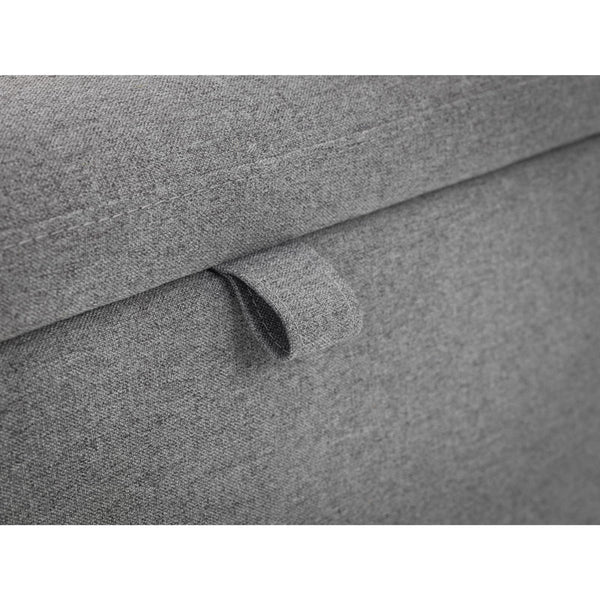 Close-up of gray fabric with a subtle texture