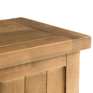 Close-up of a wooden table corner on a white background