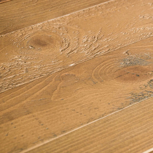 Close-up of wooden flooring with visible grain and texture
