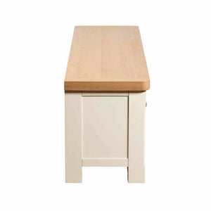 Wooden stool with a light finish on a white background