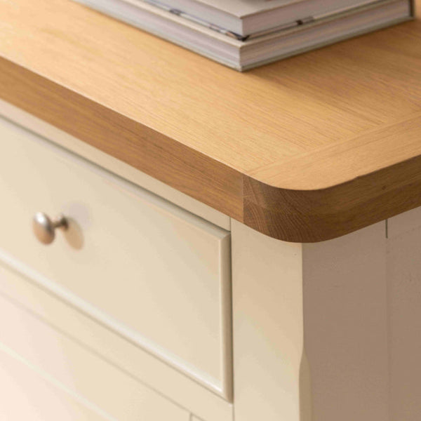 Wooden countertop with a cabinet below