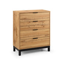 Wooden dresser with multiple drawers on a white background