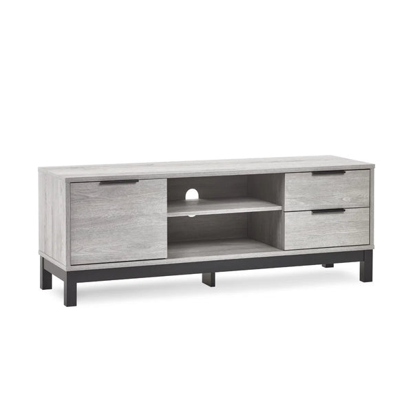 Bacton grey TV unit on white background