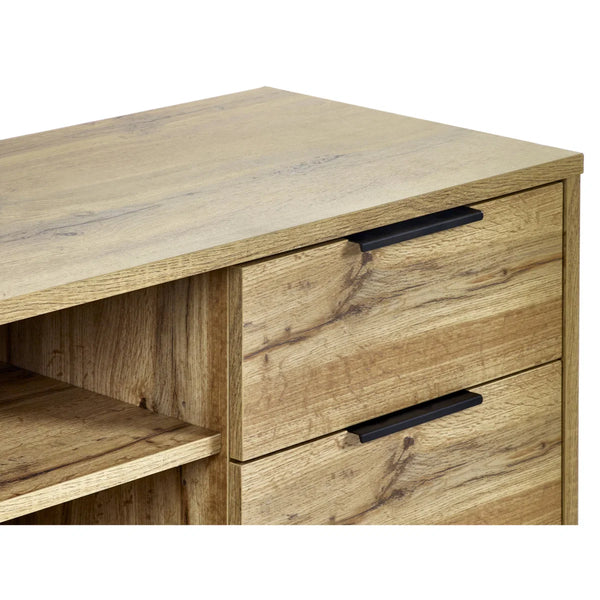 Bacton oak TV unit close up detail