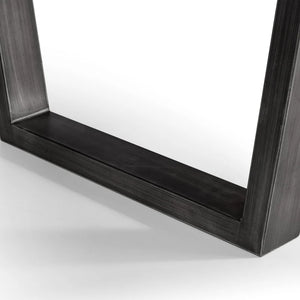 Barstow dining table black metal leg detail
