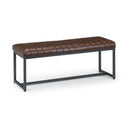 Barstow upholstered dining bench with faux leather padded seat