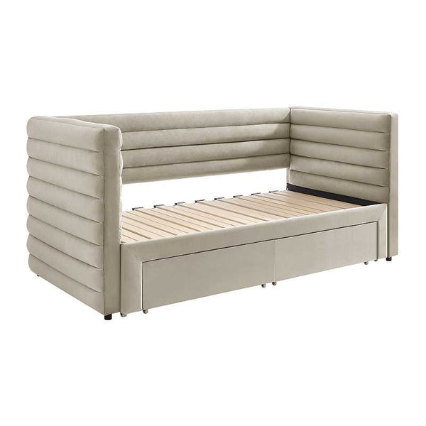 Belinda Taupe day bed white background