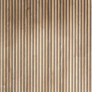 Wooden panel with vertical slats