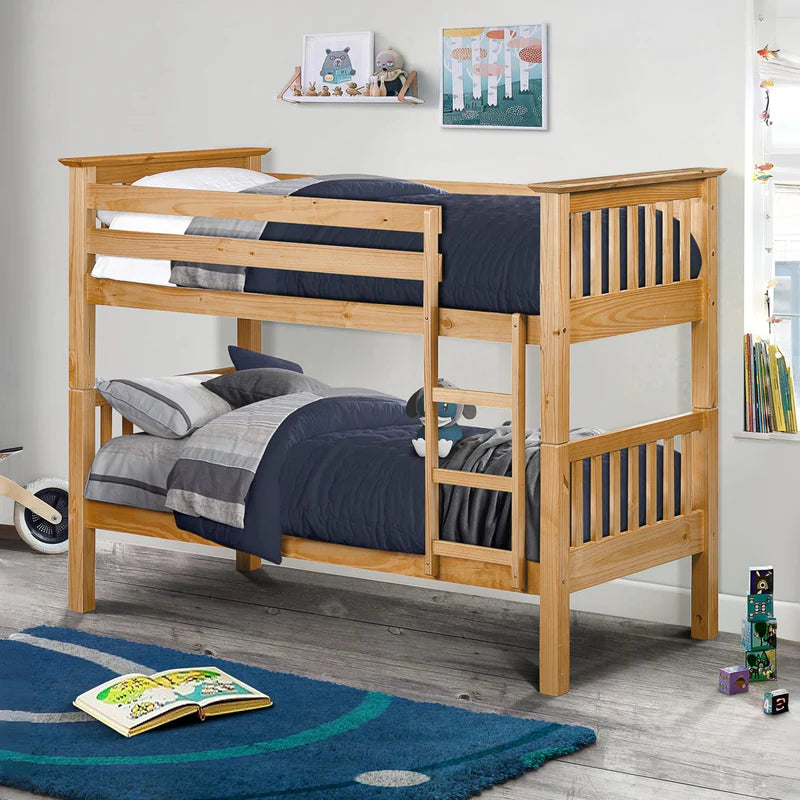 Bremen pine bunkbeds on white background
