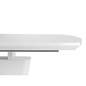 White table on a white background
