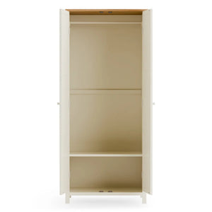 Beige cabinet with white frame on a white background