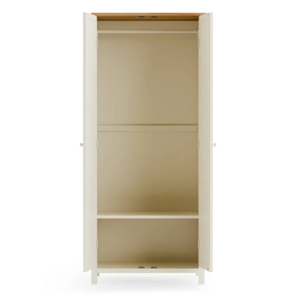 Beige cabinet with white frame on a white background