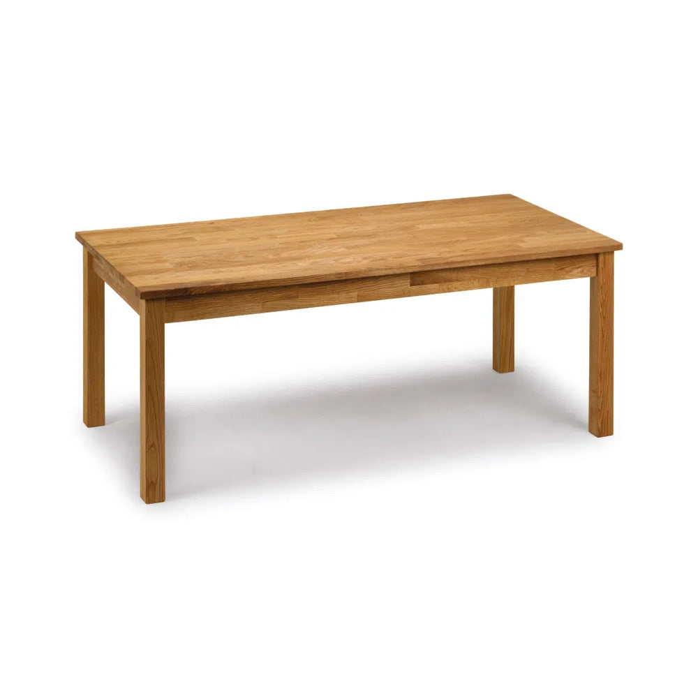 Wooden table on a white background