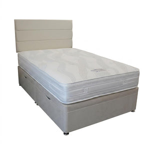 Canterbury Mattress on a divan bed with a headboard 