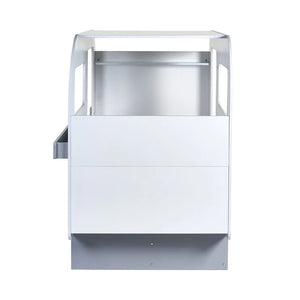 Caravan bedframe white background