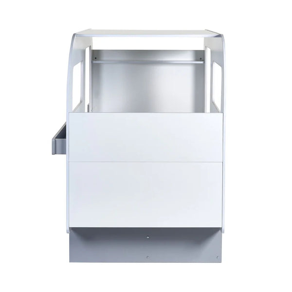 Caravan bedframe white background