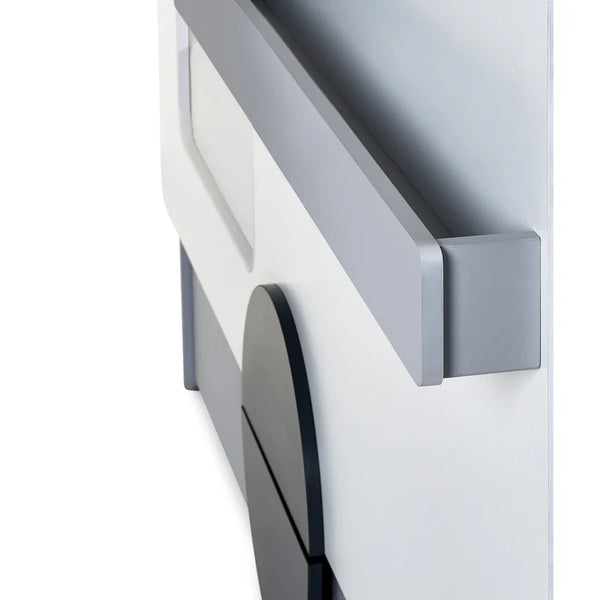 Caravan bedframe wheel detail white background