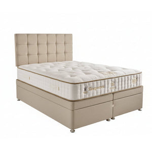 Sleepeezee Bed with mattress brand name in a modern bedroom setting