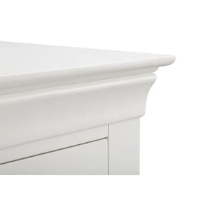 Clanton white drawers top detail white background