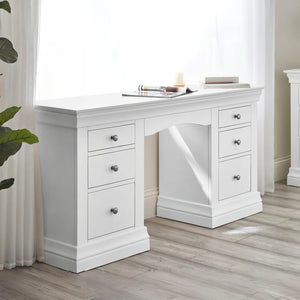 Clanton white dressing table roomshot