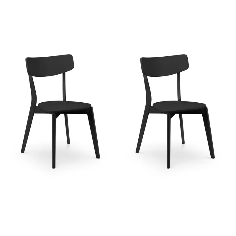 Coco black dining chairs on white background