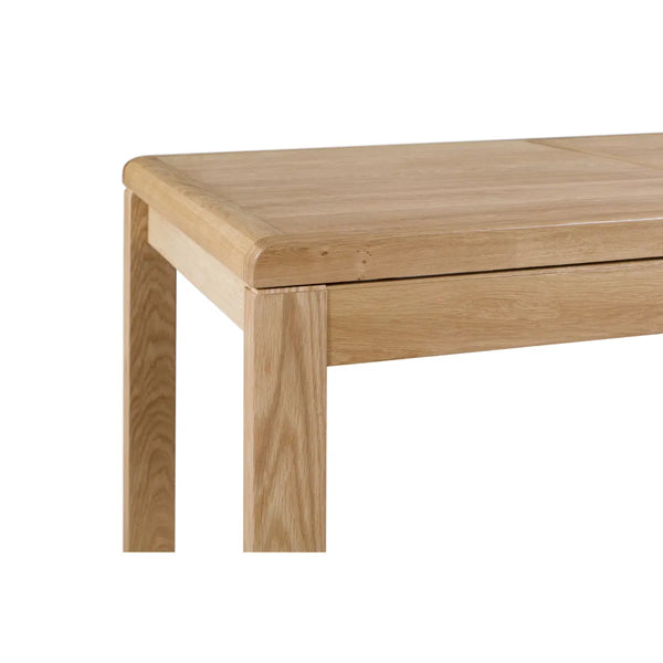 Wooden table on a white background