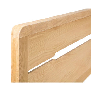 Wooden headboard with a white background