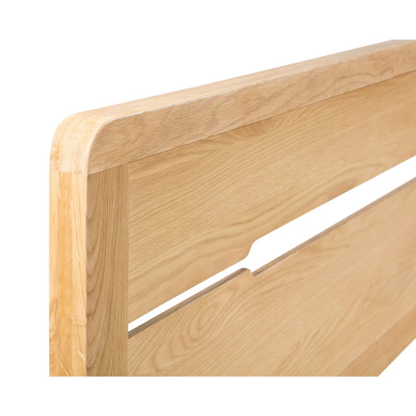 Wooden headboard with a white background