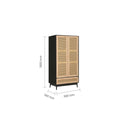 Wardrobe with dimensions labelled on a white background