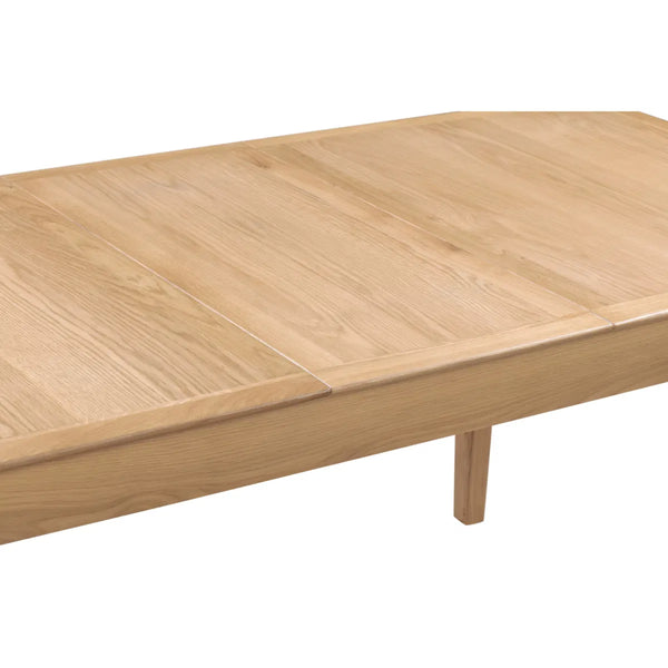 Wooden dining table with a white background