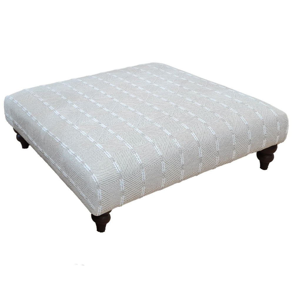 Patterned ottoman on a white background