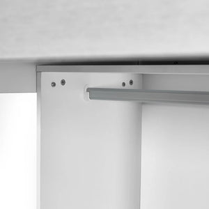 Gloria white and grey cabin bed open clothes rail detail