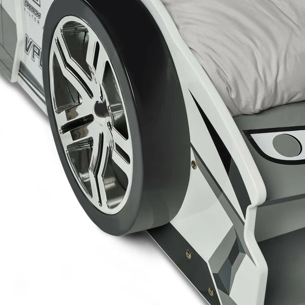 Grey racer bed wheel 2 detail white background