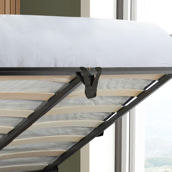 Open ottoman bed frame with sprung slatted base