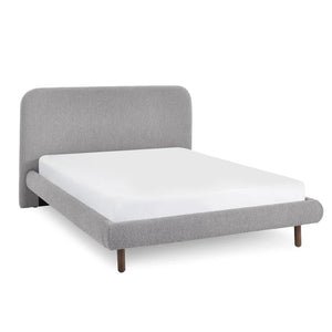 grey Bed with on a white background