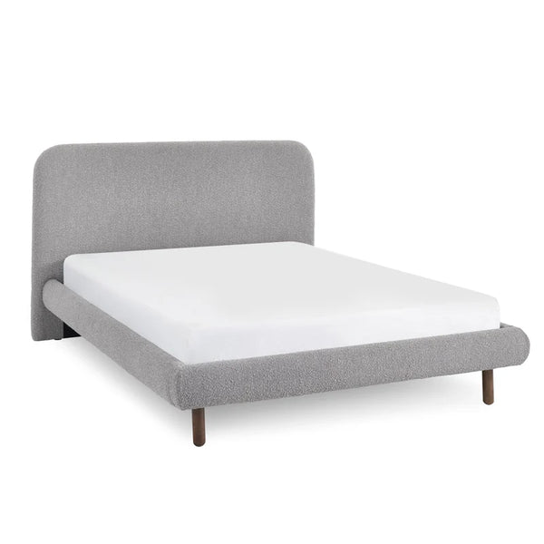 grey Bed with on a white background