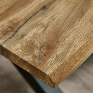 Close-up of a wooden surface with visible grain and texture