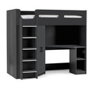 Hiro anthracite cabin bed white background