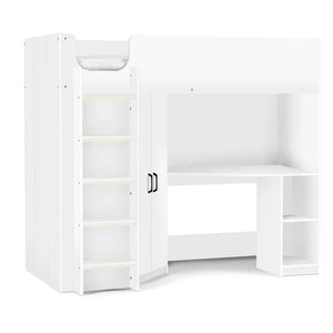 Hiro white cabin bed white background