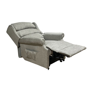 Gray recliner chair on a white background