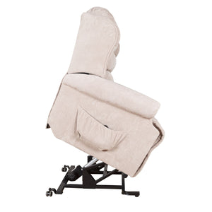 Beige massage chair on a white background