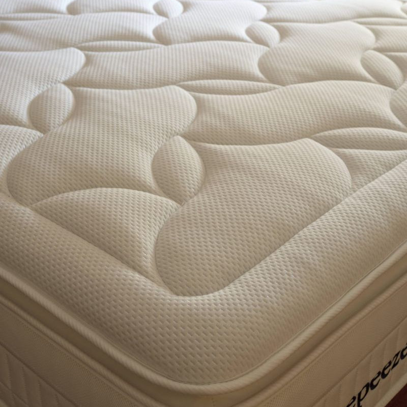 White mattress with 'Jessica' branding on a white background