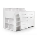 Juno white cabin bed on white background 