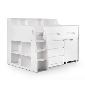 Juno white cabin bed on white background 